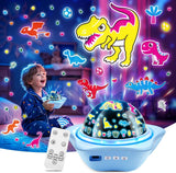 One Fire Bedroom Star Projector Decor – 6 Theme Films Including Unicorn, Dinosaur and Christmas, 78 Modes for Kids Room Styling