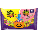 SOUR PATCH KIDS Halloween Variety Pack - 40 Durable Wrapped Candy Bags for Outdoor Front Porch Trick or Treat Night