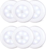 STAR-SPANGLED Stick-On Motion Puck Lights – Cool White, Shock-Free Battery Lamp for Renters and Nurseries