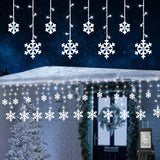 Ollny Christmas Housewarming Gift Icicle Lights, 360 LED 8 Mode Window Curtain Lights for Newlywed Couples and Friends