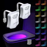 Motion Activated Toilet Light (2 Pack) – Smokeless Cordless Bathroom Safety Light with Auto Shutoff and Dark Detection