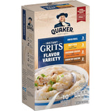 Quaker Instant Grits 4-Flavor Pack – Clutter-Free Breakfast Storage with No Measuring Required