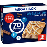 Fiber One Soft Baked Coffee Cake Bar for Digestive Wellness Routine, 18 Count Low-Calorie High-Fiber Snack Box