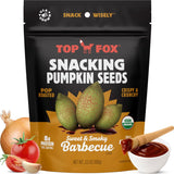Top Fox Snacks BBQ Pumpkin Seeds Pop-Roasted - Lightweight Backpacking Snack for Backcountry and Day Hike Energy