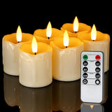 Homemory Portable Remote Votive Candles 12-Pack, All-Weather Fake Candles for Camping, Outdoor Weddings, and Backyard Dinners
