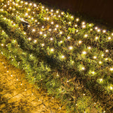 Ollny Christmas Net Lights – Green Wire Mesh Lights 12ft x 5ft for Holiday Home Aesthetic, Cozy Ambiance and Seasonal Decor, 8 Modes