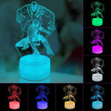 Acrylic 3D Superhero Night Light – Minimalist Home Accent for Dorm Room and Apartment, Remote Controlled Ambiance