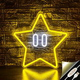 Star Neon Sign – Statement Wall Art for Man Cave and Entertainment Area, Retro Neon Aesthetic