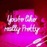 You like really pretty LED Neon Sign – Intentional Wall Decor with Hidden Cord, Minimalist Pink Light