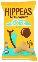 Hippeas Chickpea Puffs – Plant Protein Snack for Post-Workout and Mindful Eating, Vegan White Cheddar