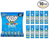 Push Pop Easter Blue Hard Candy Lollipops Giftable Blue Raspberry Candy Pack for Gender Reveal and Baby Shower Party Favors, 10 Ct Individually Wrapped