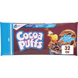 Cocoa Puffs Chocolate Kids Cereal for School Lunch Packing – 16g Whole Grain, 25.8 oz Box