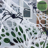 Giant Stretchy Spider Web Sheet – Outdoor Haunted House Webbing for Fence, Tree and Patio Setup