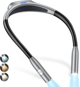 Gritin LED Neck Reading Light – 80-Hour Rechargeable Light for Road Trips, Planes and Long Travel