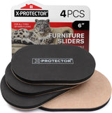 X-PROTECTOR 3 ½ Inch Furniture Movers – Simple No-Tool Solution for Clutter-Free Hardwood Floor Protection