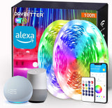 DAYBETTER RGB LED Strip for Study and Work Setup – Low Distraction Voice Controlled WiFi Accent Lighting