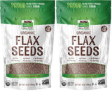 NOW Foods Organic Whole Flax Seeds in Neutral Packaging for Streamlined Keto Pantry