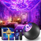 One Fire Star Projector in Neutral Gray – Simple Ambient Light for Intentional Living Spaces with Effortless Auto Off Timer and White Noise