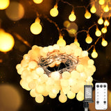suddus Plug-in Globe Fairy Lights – 8 Lighting Modes with Timer for Aesthetic Apartment Windows and Mantle Styling