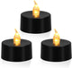Warm Yellow Light, Black Base - 24 Pack