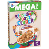 Cinnamon Toast Crunch CINNADUST Coated Cereal Squares, Mega 27 oz Box for Kids Lunch Boxes and Road Trips