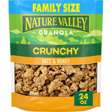 Nature Valley Crunchy Granola, Oats and Honey – Better-For-You Pantry Staple for Health-Conscious Homes, 24 oz Resealable Pouch
