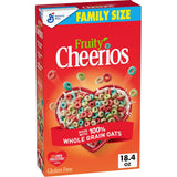 Fruity Cheerios Family Size Breakfast Cereal – Nostalgic Gluten Free Pantry Gift for College Students and New Homeowners, 18.4 oz