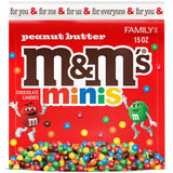 M&M'S Minis Peanut Butter Candy 15 oz Resealable Family Size Bag as a Valentine's Day Candy Gift, Galentine's Favor and Teacher Appreciation Treat