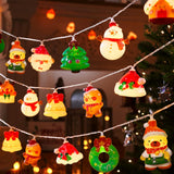 LOLStar Christmas Fairy Lights – Minimalist Front Window and Shelf Decor, 9.8FT Timer String with 8 Lighting Modes