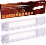 STAR-SPANGLED Under Cabinet Lighting Rechargeable, Hands Free Hallway Night Lights for Elderly Safety, 2 Pack