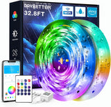 DAYBETTER 16.4ft RGB LED Strip – Simple Single-Color Mood Light for Uncluttered Living Room Aesthetic