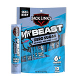 Jack Link's x MrBeast Zero Sugar Mini Beef Sticks – After-School Protein Snack Kids Love, 12 Single-Serve Beef Sticks