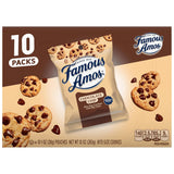 Famous Amos Bite-Size Chocolate Chip Cookies Single-Serve Snack Packs Perfect for Kids Lunchboxes and Snack Drawer
