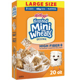 Kellogg’s Frosted Mini-Wheats Cereal – Gut-Friendly High-Fiber Breakfast for Wellness Routines, Spoon-Sized Shredded Wheat