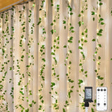 suddus Ivy Curtain Lights – Backyard Entertaining and Al Fresco Dining, Pre-Strung Vines with Warm White Glow