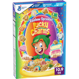 Lucky Charms Rainbow Sprinkles Cereal, Birthday Cake Flavor with Marshmallows – Stocking Stuffer and Holiday Breakfast Surprise for Kids, 10.9 oz