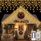 echosari LED Icicle Lights with Auto Timer – Smokeless Holiday Lighting for Bedrooms Nurseries and Senior Living Spaces