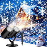 LUMIORA WinterGlow Snowflake Projector – Worry-Free Overnight Display with Auto Timer and Overheat Protection