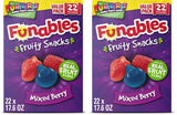 Funables Fruity Snacks Mixed Berry, Gluten-Free Fat-Free Pouches for Sports Practice and Car Rides, 22-Count Box