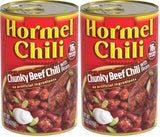 HORMEL Chunky Beef Chili with Beans — Pop-Top Canned Chili for Tailgate Parties and Game-Day Cookouts