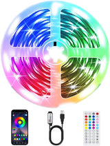 PSTAR Smart LED Strip Lights for Teen Gaming Room, Music Reactive Color Lighting with Remote for Boys and Girls