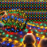 HYH Christmas Net Lights – Nursery and Playroom Holiday Decor, Flameless Auto-Timer LED Netting Safe Around Curious Kids and Toddlers