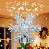 [Brand Name] Rotating Snowflake Projector Tree Topper – Elegant Christmas Gift for Her, Holiday Decor and Mood Lighting in One