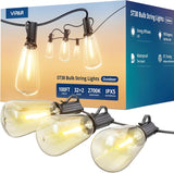 VIPAR Outdoor Edison String Lights – Linkable 78-Strand Commercial-Grade Hanging Lights for Pergola, Gazebo, and Balcony