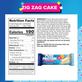 Pure Protein Zig Zag Cake Protein Bars – Better-for-You Sweet for Lunchboxes and Playdates, 19g Protein Snack