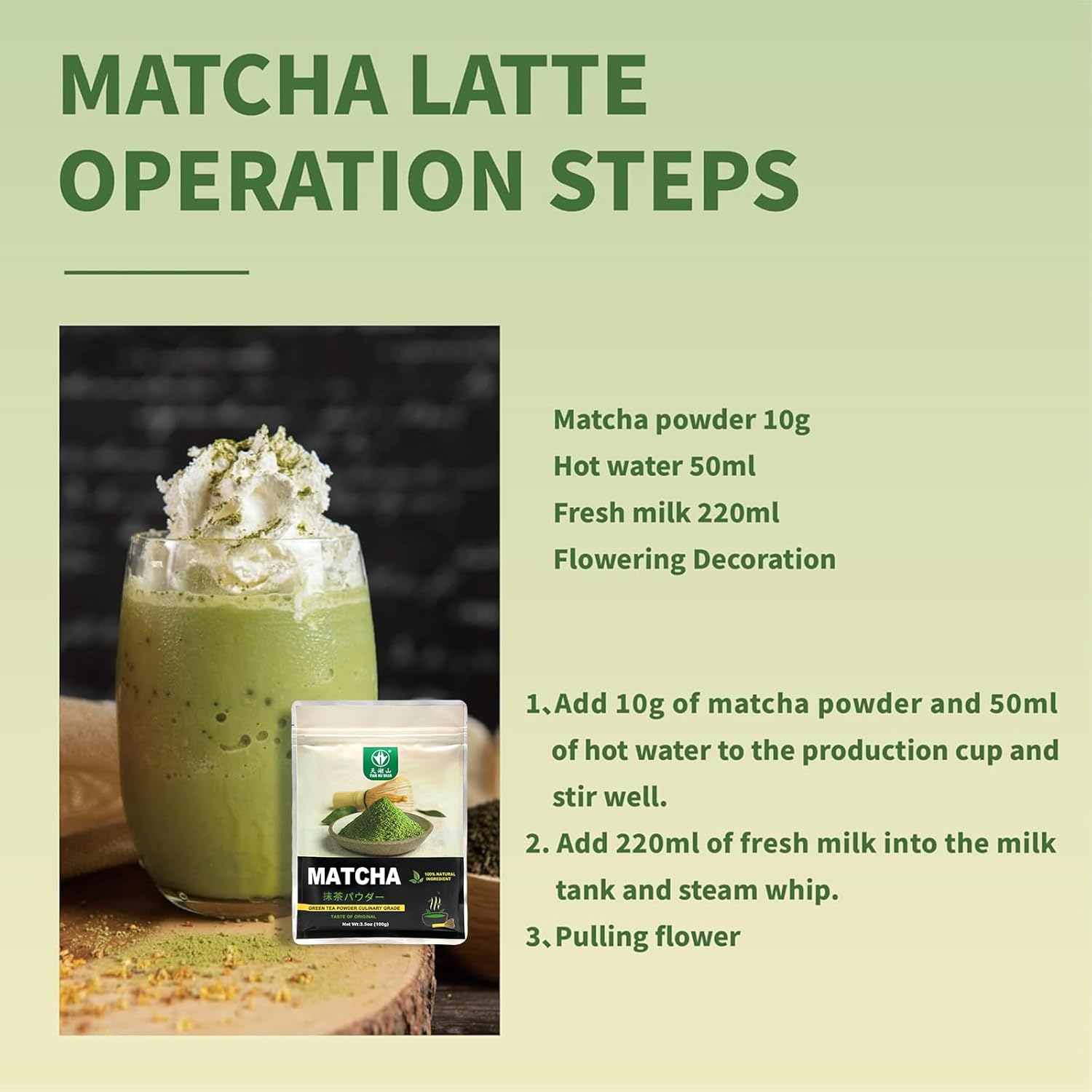 TIAN HU SHAN Culinary Matcha Tin – Simple Vegan Ingredient for Less-Is-More Cooking, Smoothies Baking and Lattes