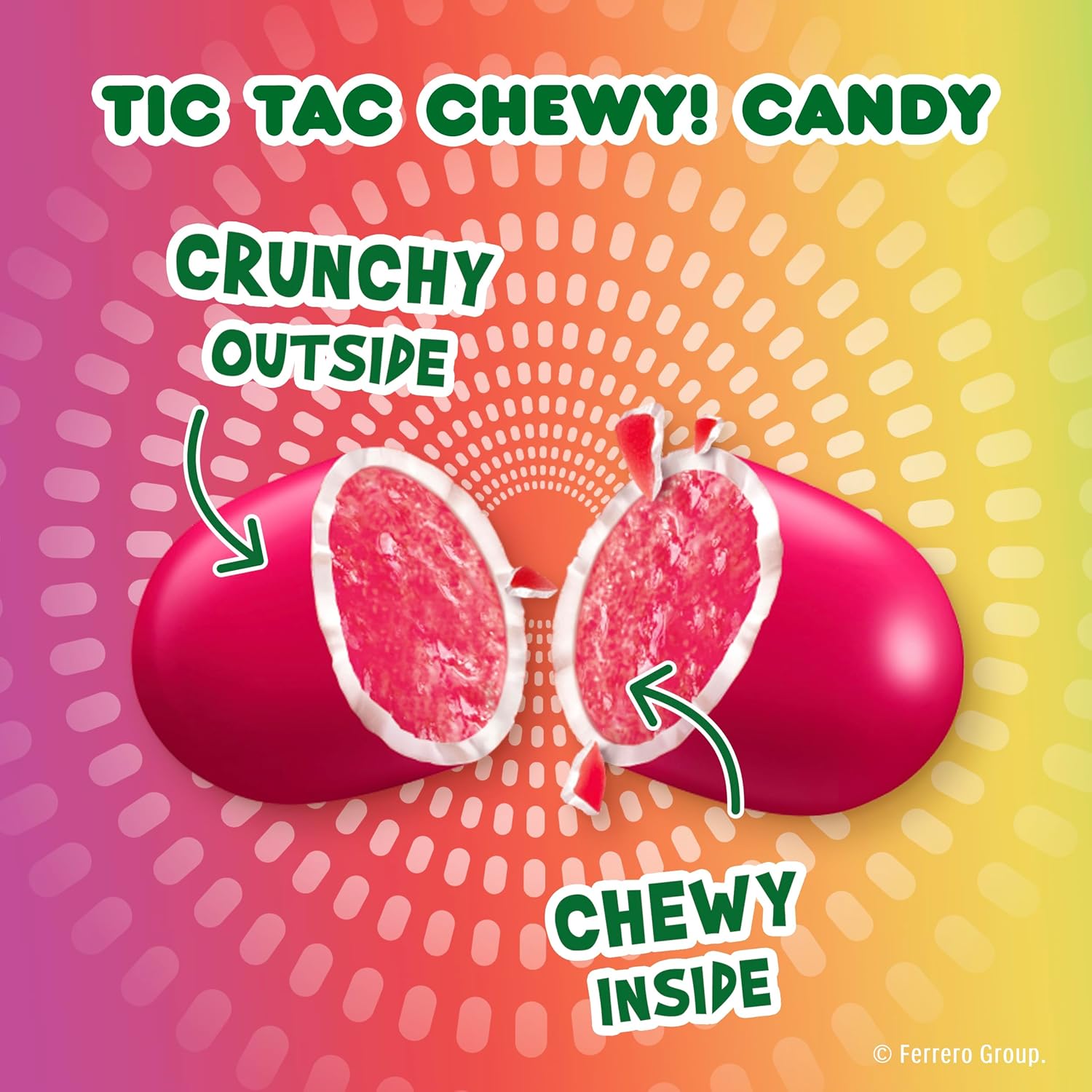 Tic Tac Chewy! Fruit Adventure Candy – Mess-Free Chewy Candy for Road Trips and Commutes, 7 oz