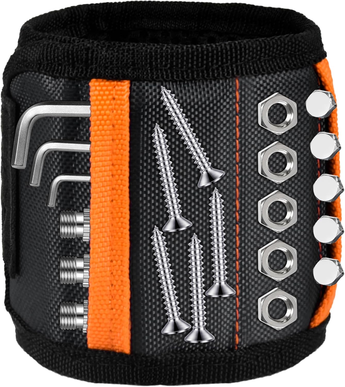 Tmacker Magnetic Wristband – Secure Screw and Bolt Holder for Auto Mechanics Working Under Cars and in Tight Engine Bays