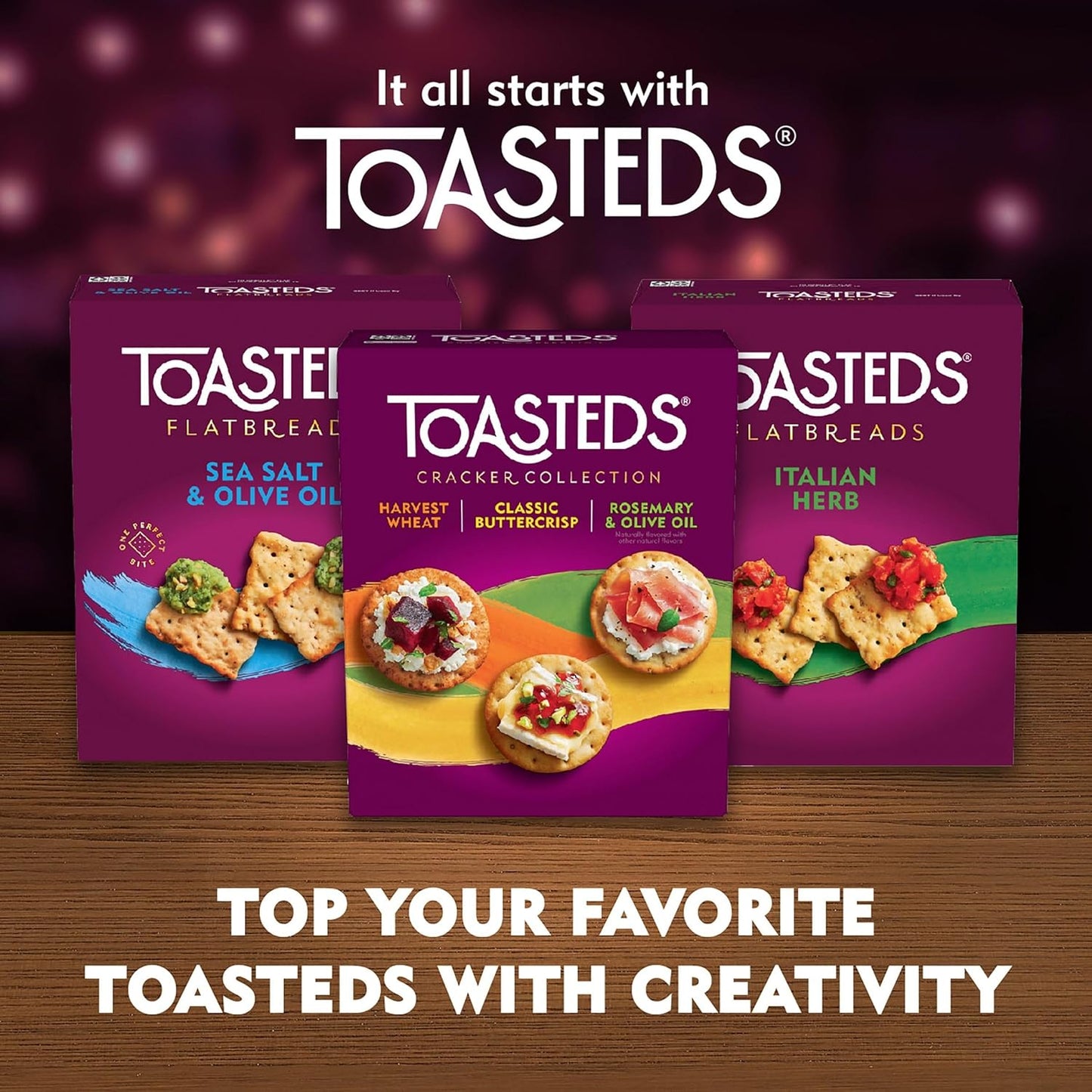 Toasteds Cracker Collection – Holiday Entertaining Gift for the Cheese Board Enthusiast, 12oz Box