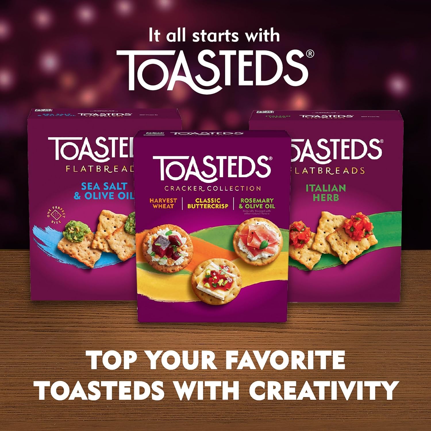 Toasteds Cracker Collection – Holiday Entertaining Gift for the Cheese Board Enthusiast, 12oz Box